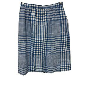 Vintage Haberdashery Collection By Personal Womens Skirt Size 16 Blue‎ Plaid 90s